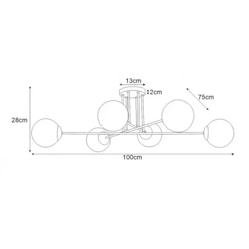 Wymiary lampy S848-Kargo