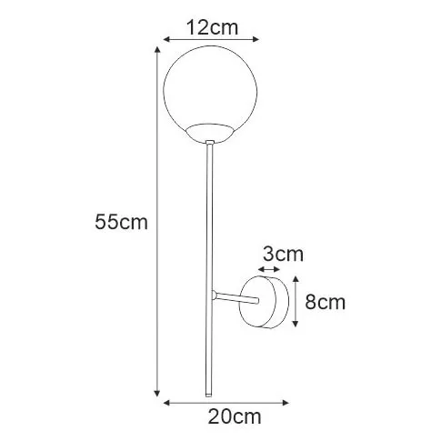 Wymiary lampy S849-Kargo