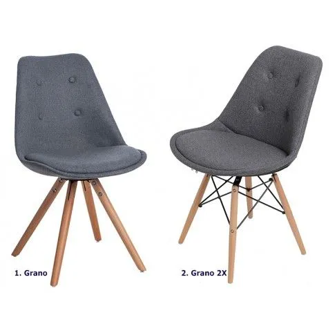 Zdjęcie krzesło Zafir 2X szare do kawiarni | Edinos.pl