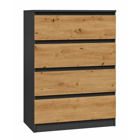 Zdjęcie produktu Komoda loft z szufladami antracyt + dąb artisan - Sulli.