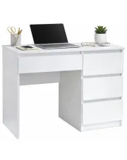 Białe tanie biurko z szufladami - Alvo 3X w sklepie Edinos.pl