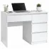 Białe biurko z szufladami - Alvo 3X