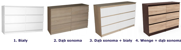 Nowoczesna komoda 120 cm do sypialni Daxa 3X