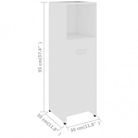 Średnia biała szafka łazienkowa