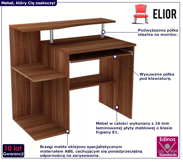 Białe biurko Odeon walis