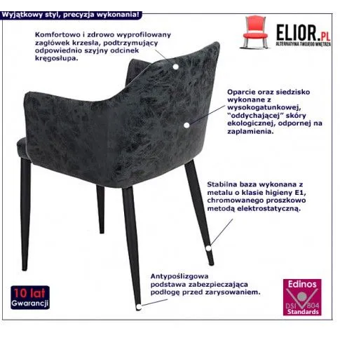 Fotografia Fotel kubełkowy Milio - czarny z kategorii Fotele wypoczynkowe