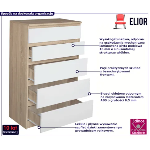 Minimalistyczna komoda biurowa Beta 3X