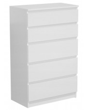 Biała minimalistyczna komoda z szufladami 60 cm - Beta 4X