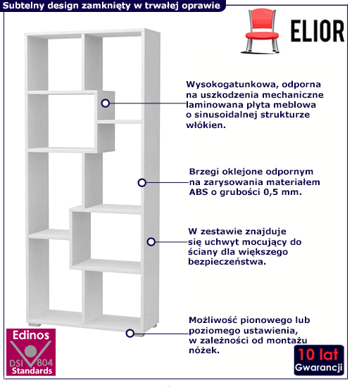 Nowoczesny regał do pokoju dziecięcego Piwi