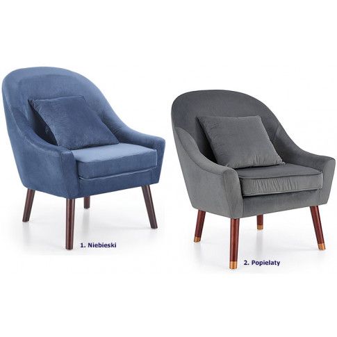 Szczegółowe zdjęcie nr 5 produktu Wypoczynkowy fotel do salonu Rafis - niebieski
