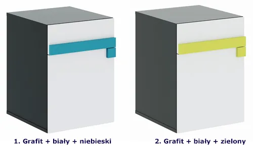 Dostępne kolory kontenerka dla dzieci Ekri 9X