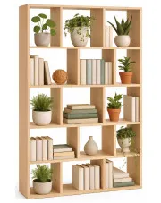 Nowoczesny regał dąb sonoma wiszący lub stojący - Anika w sklepie Edinos.pl