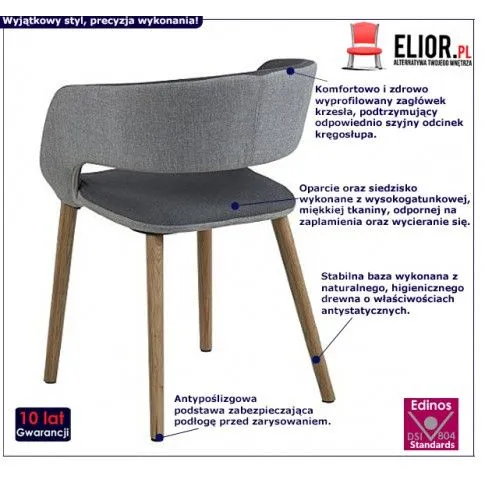 Fotografia Krzesło muszelka Toles - ciemnoszare z kategorii Krzesła