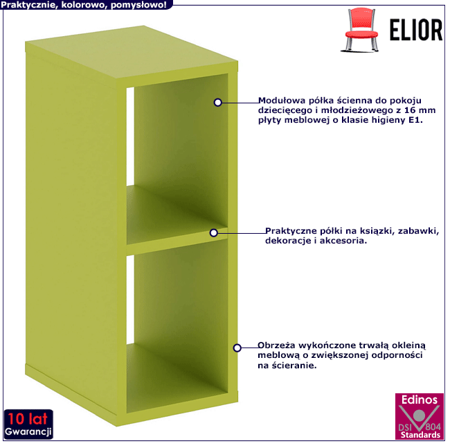 Półka ścienna do pokoju dziecięcego Ekri 12X