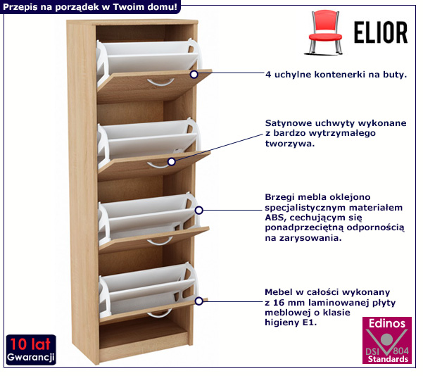 Szafka na buty Masha 3X dąb sonoma