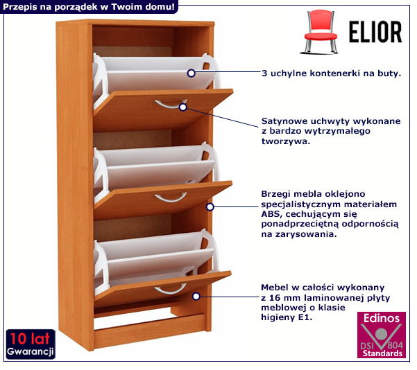 Szafka na buty Makla 4X olcha