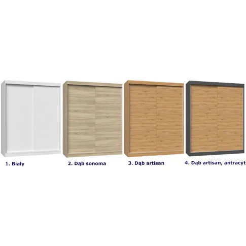 kolory szafy na ubrania drzwi przesuwne 160 cetris 6x
