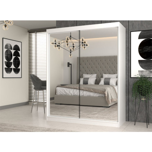 nowoczesna biała szafa 160 cm salon sypialnia garderoba cetris 8x