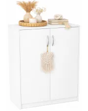 Biała komoda z podwójnymi drzwiczkami - Basmir 2X w sklepie Edinos.pl