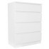 Biała minimalistyczna komoda z szufladami Fordi 5X