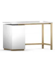 Białe skandynawskie biurko 120x60 - Fibi  w sklepie Edinos.pl