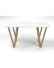 Białe skandynawskie biurko 140x60 - Alto 2X w sklepie Edinos.pl