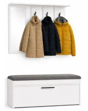 Biała garderoba z lustrem - Riamia 3X w sklepie Edinos.pl