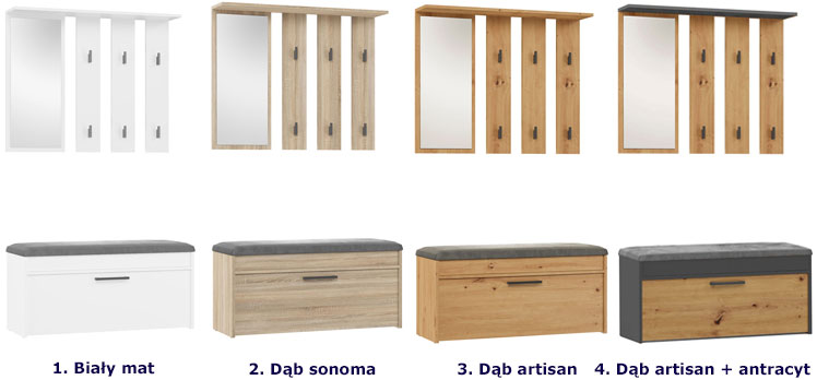 Kolory garderoby Riamia 3X