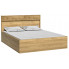 Podwójne łóżko z dębowym dekorem Karla 11X