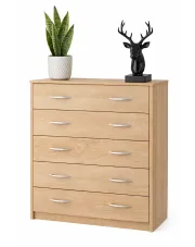 Skandynawska komoda dąb sonoma - Huso 3X w sklepie Edinos.pl