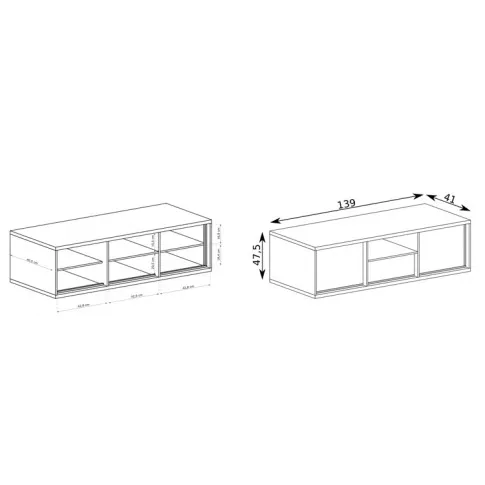 Wymiary szafki rtv Karla 14X