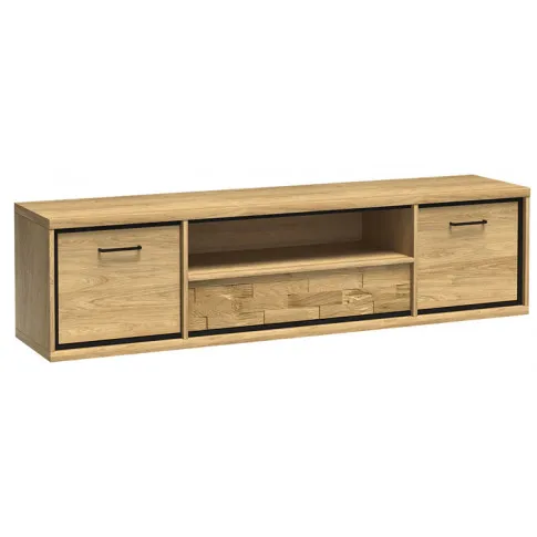 Długa szafka rtv dębowy dekor Karla 15X