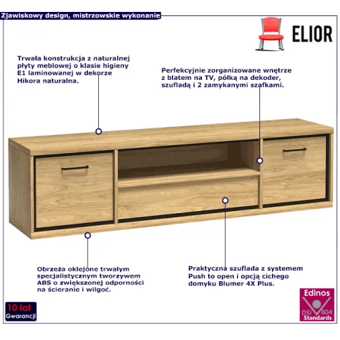 Szafka na telewizor hikora naturalna Karla 15X