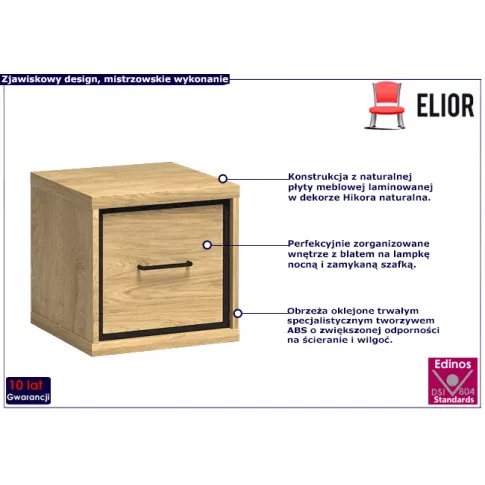 Szafka nocna hikora naturalna Karla 17X