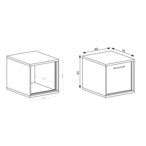 Wymiary szafki nocnej Karla 17X