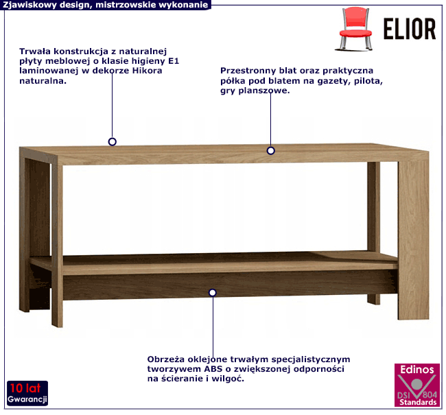 Dwupoziomowa ława kawowa Karla 19X