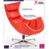 Fotografia Skórzany obrotowy fotel wypoczynkowy Lavos - czerwony z kategorii Fotele młodzieżowe wypoczynkowe