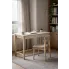 Beżowe biurko z dwiema szufladami Mioxis 3X 50x100