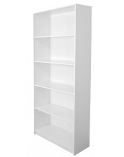 Biały otwarty regał na książki 80 cm - Lobert 6X w sklepie Edinos.pl