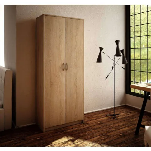 Salon z wykorzystaniem regału Karam 4X dab sonoma