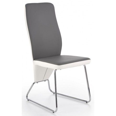 Zdjęcie produktu Krzesło tapicerowane Migen - popielate + białe.