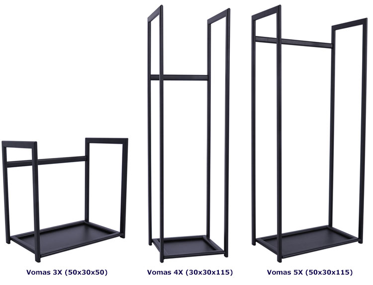 Metalowy stojak na drewno opałowe Vomas 3X