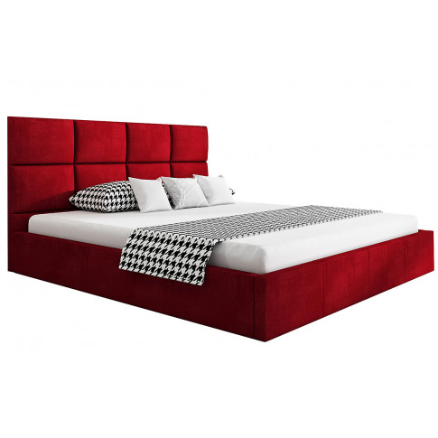 Czerwone tapicerowane łóżko Nikos 2X