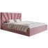 Różowe tapicerowane łóżko 180x200 - Senti 2X