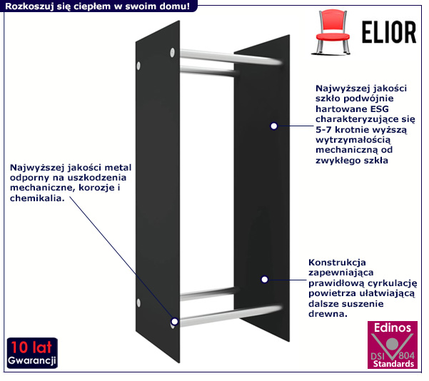 Stojak na drewno Dalia 3X 40x35x60