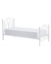 Białe łóżko jednoosobowe 90x200 cm - Lafio