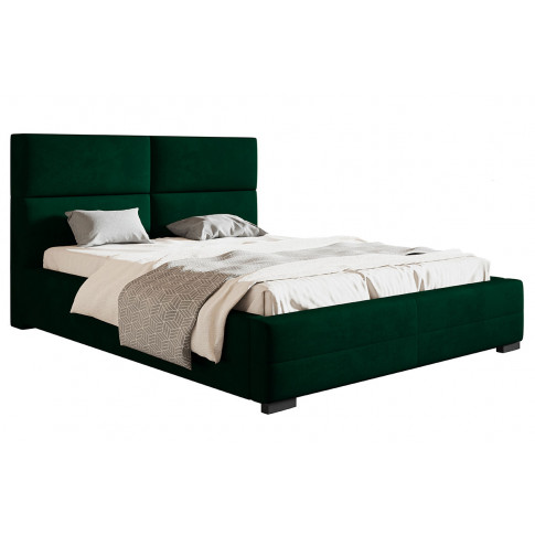 Zielone tapicerowane łóżko 200x200 Oliban 3X