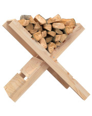 Drewniana półka na drewno stojak naturalna sosna - Rami