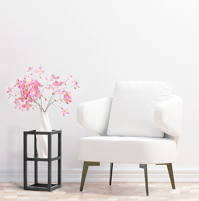 Czarny stojak do kwiatów Moonstone 3X