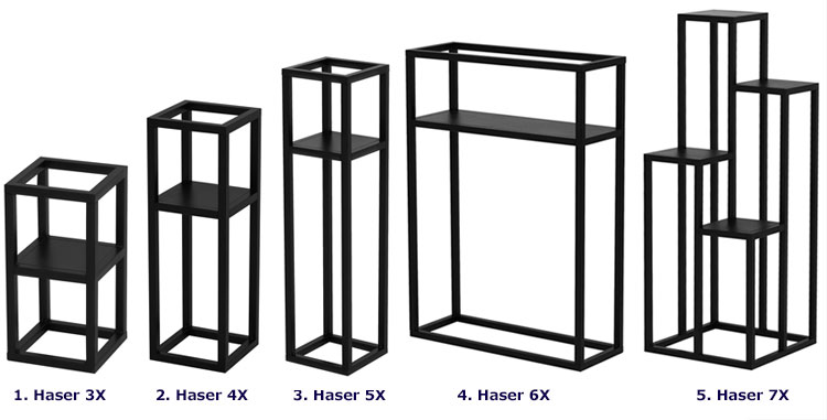 Nowoczesny kwietnik metalowy na 4 kwiaty Haser 7X